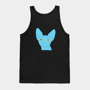 Blue Sphynx Cat Tank Top